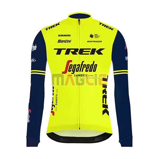 Maglia Trek Segafredo Manica Lunga 2020 Verde Nero